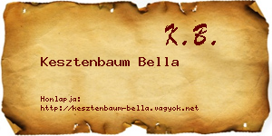 Kesztenbaum Bella névjegykártya